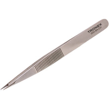 Load image into Gallery viewer, Tweezers - Tronex 00D SS W/ Finger Grip, Serrated Tips, Fine