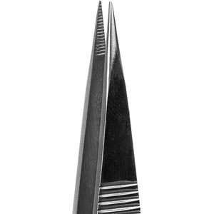 Tweezers - Tronex 00D SS W/ Finger Grip, Serrated Tips, Fine