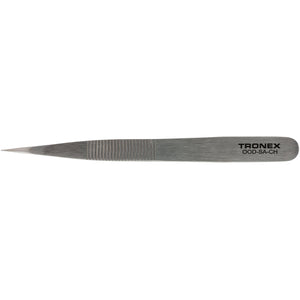 Tweezers - Tronex 00D SS W/ Finger Grip, Serrated Tips, Fine