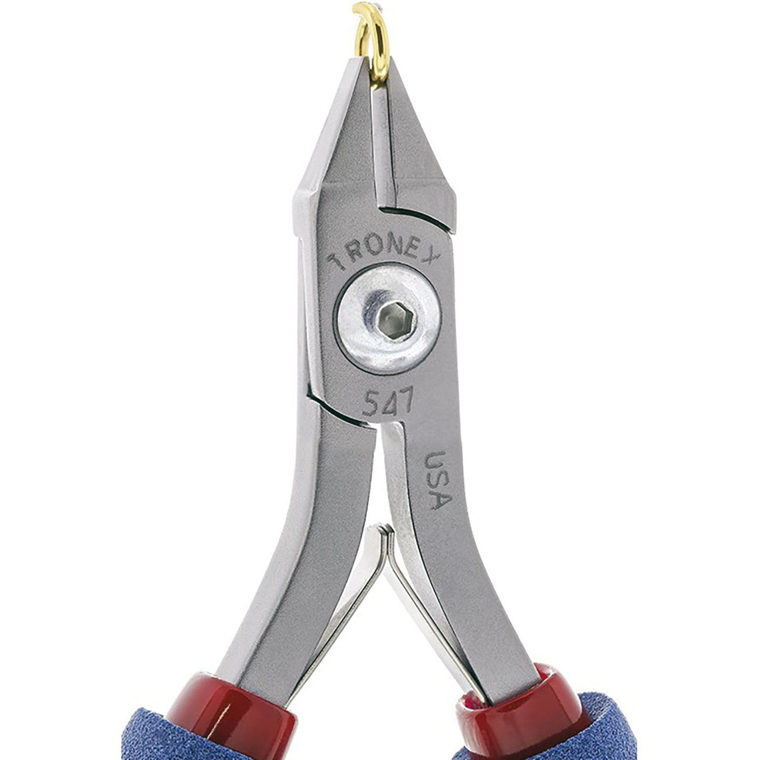 Tronex P742S Flat Nose Pliers Wide Step Tips with Long, Serrated Jaw