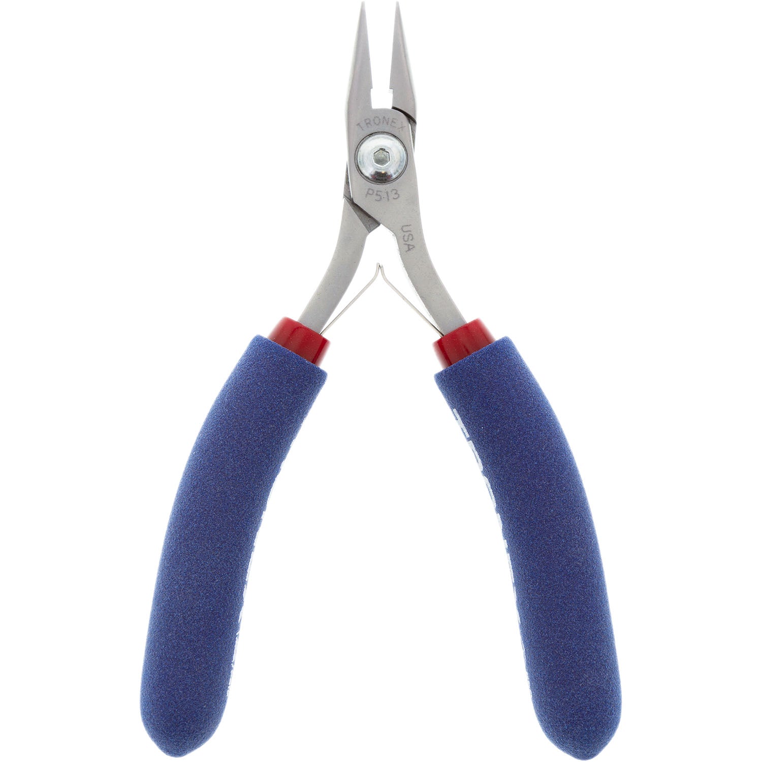 AAProTools 4.5 Chain Bent Nose Pliers With Smooth Jaws And Leaf Spring,  For Jewelry and Beading