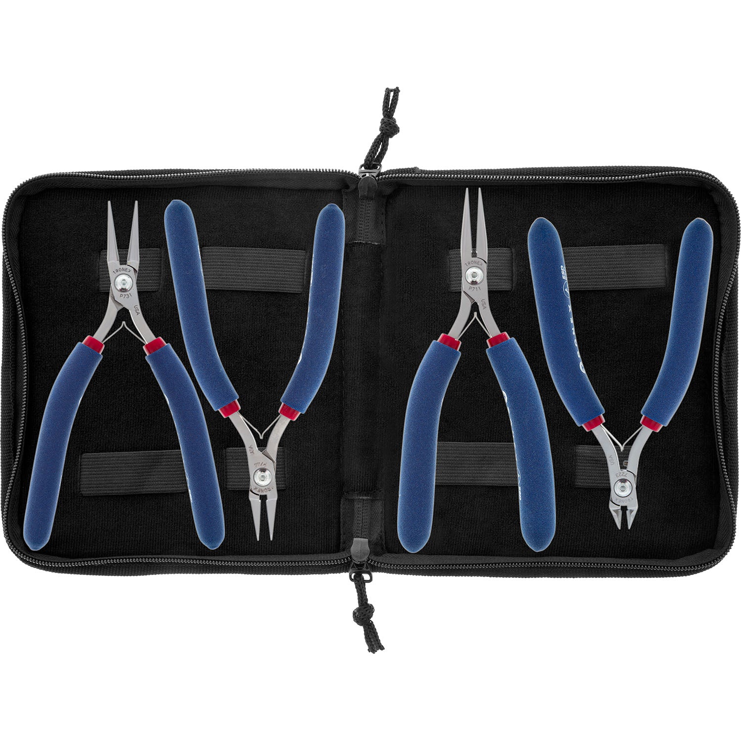 Tronex 6 Piece General Purpose Pliers & Cutters Set With Wood Stand (Long  Ergonomic Handles)